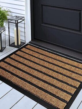 Extra Durable Door Mat Non Slip Dirt Trapping Low Profile Welcome Mat